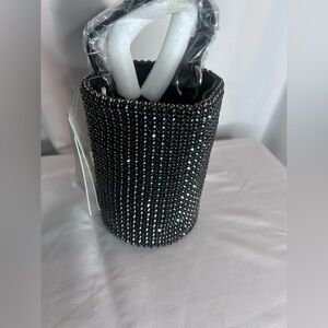 NWT Black Rhinestone Evening Handbag